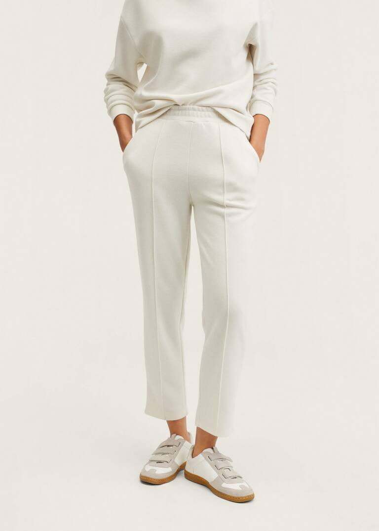 Elastic waist pants | MANGO (US)