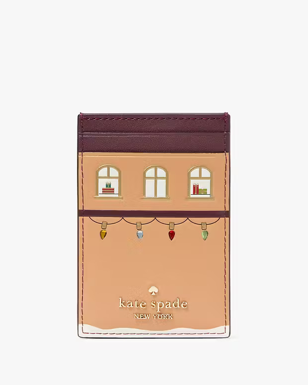 Oh What Fun Gingerbread House Small Slim Cardholder | Kate Spade Outlet