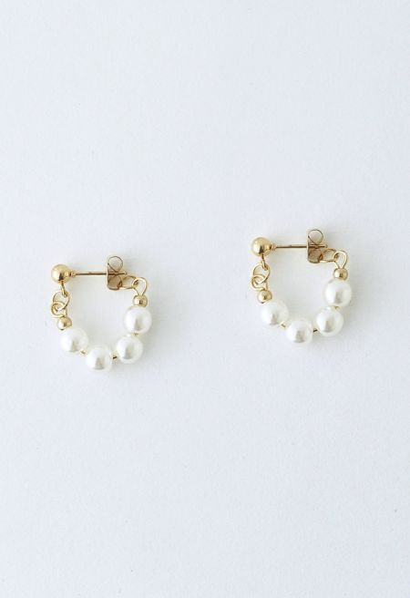 Elegant Pearl Edge Earrings | Chicwish