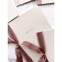 Vow Books Set Of 2, His & Hers Books, Gold Foil With Silk Ribbon, Personalized Wedding | Etsy (US)