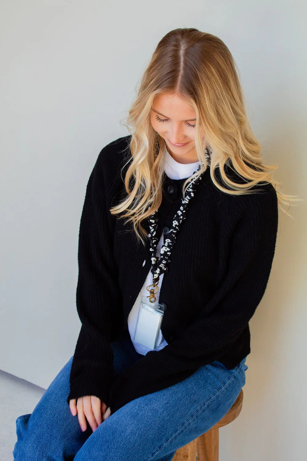 Onyx Floral Lanyard | Shop Andi