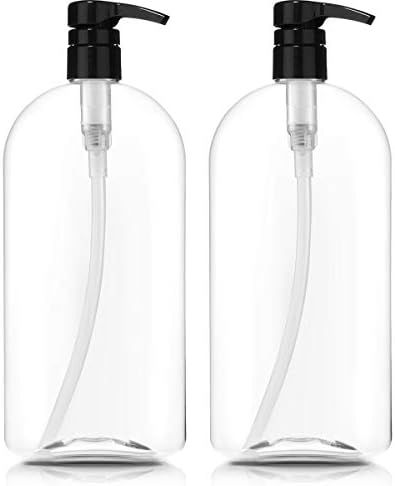 Bar5F Empty Shampoo Bottles with Pumps, 32oz/1Liter/Large, BPA-Free, Lightweight (Medium Density PET | Amazon (US)