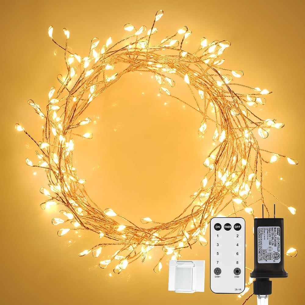 Fairy Lights with Remote,300 LED Fairy Lights Plug in 8 Modes Fairy Lights with Timer Waterproof ... | Amazon (US)