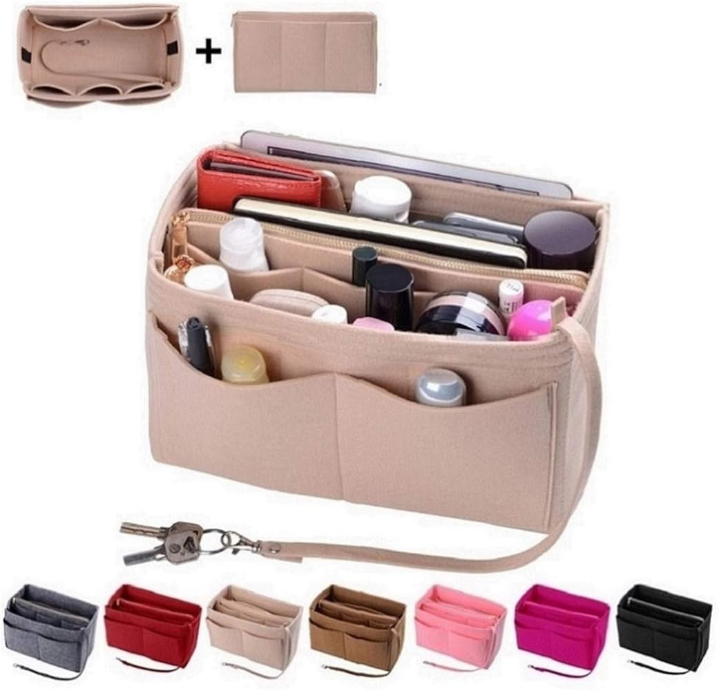 Purse Organizer Insert, Felt Bag organizer with zipper, Handbag & Tote Shaper, For Speedy Neverfu... | Amazon (US)