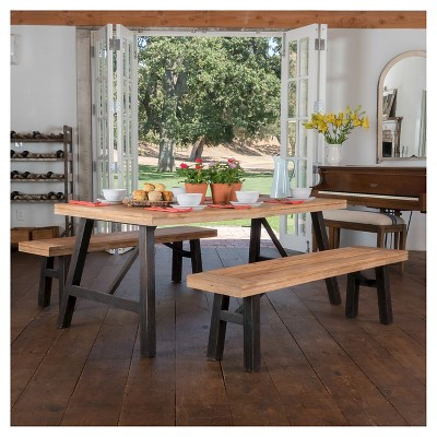 Boracay 3pc Laminated Acacia Picnic Set - Christopher Knight Home | Target