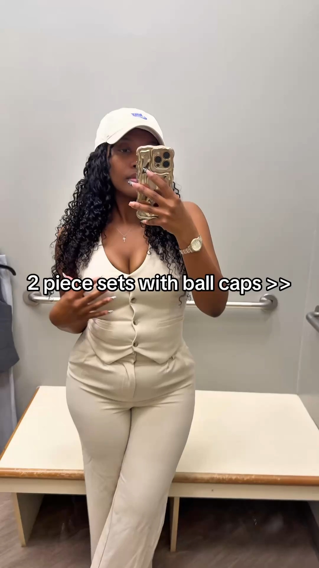 I love casual sets with baseball caps and matching shoes lately ❤️
5’5
165 lbs 
top: small….I should’ve gotten a medium
pants : 8 medium 