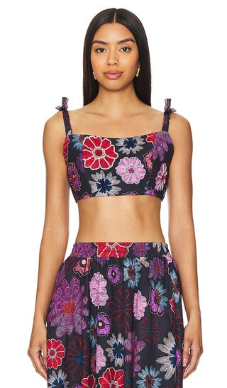 Esti Top in Black Botanical | Revolve Clothing (Global)