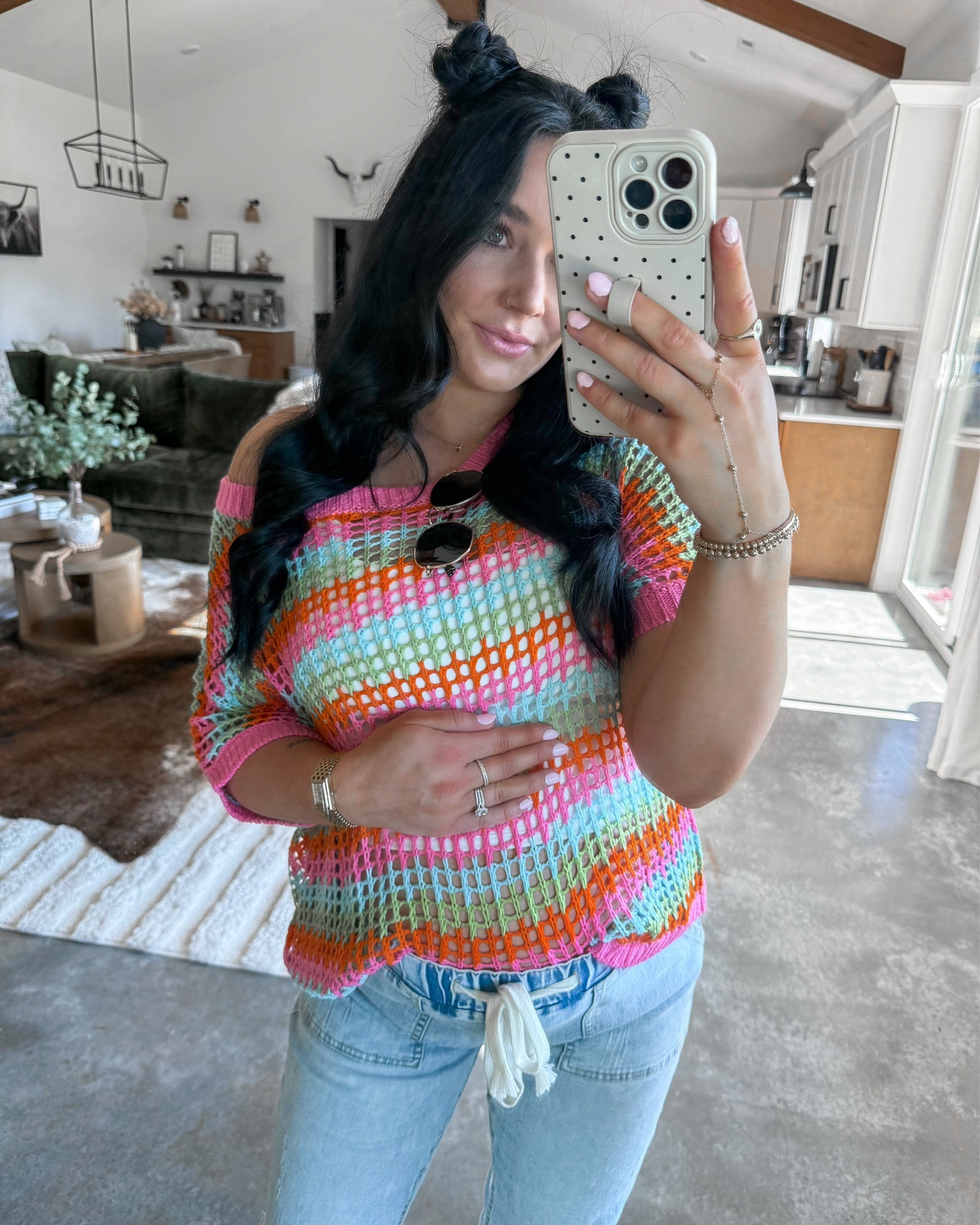 Colorful Bump Friendly Spring Outfit 💕

Tank Top - small
Knit Top - small
Denim Joggers - medium (sized up one for the bump)

Love a good low effort, cute but casual spring outfit! This knit top comes in a ton of color options, but I'm loving this bright color combo for spring & summer! Layered it over a basic white tank, and finished the look with some denim joggers (these work great below the bump!), my platform Steve Madden sandals & some amazon sunglasses!

#LTKootd #LTKSeasonal #LTKBump