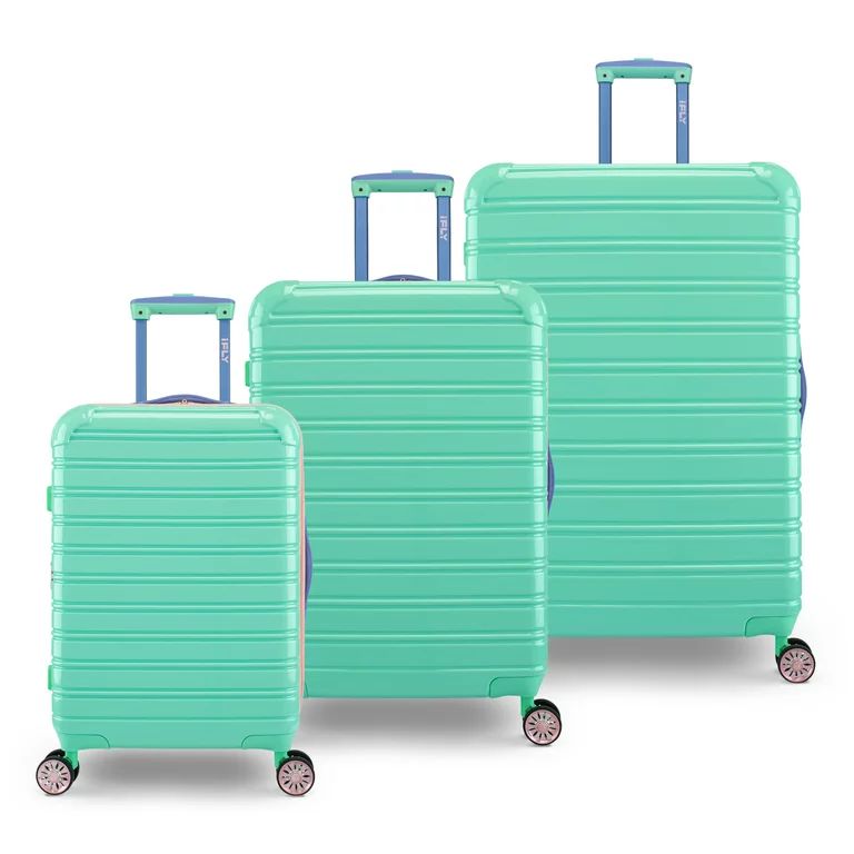 iFLY Fibertech 3 Piece Hardside Expandable Luggage Set, Popsicle | Walmart (US)