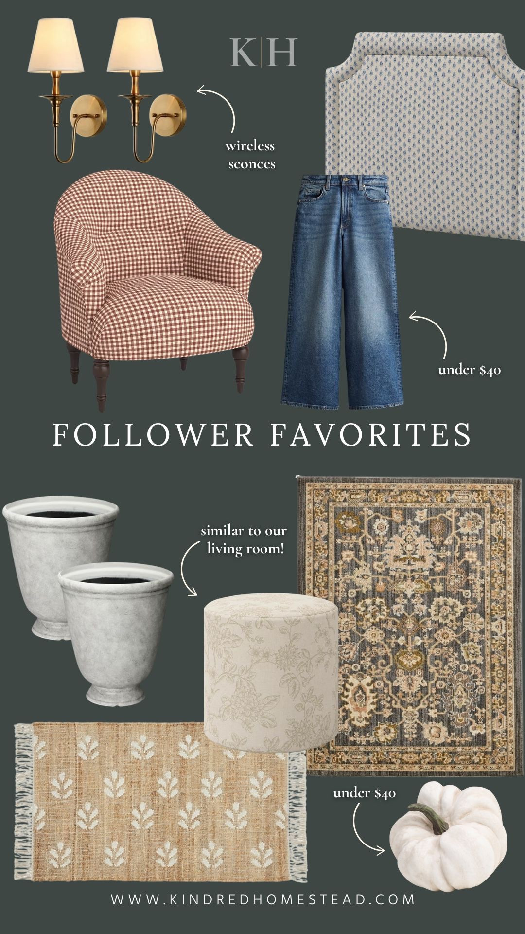 ✨ Your favorites, all in one place ✨ From cozy home accents to everyday style staples, these are the pieces you’ve been loving most this season. I’ve rounded them up + linked them on LTK so you can shop the best of both home + style.

#kindredhomestead #ltkhome #ltkfallfashion #followerfavorites

#LTKStyleTip #LTKHome