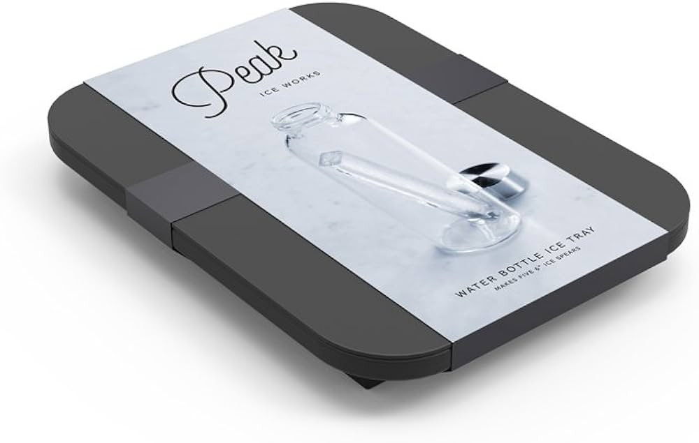 W&P Peak Silicone Water Bottle Ice Tray w/ Protective Lid | Charcoal| Easy to Remove Ice | Food G... | Amazon (US)