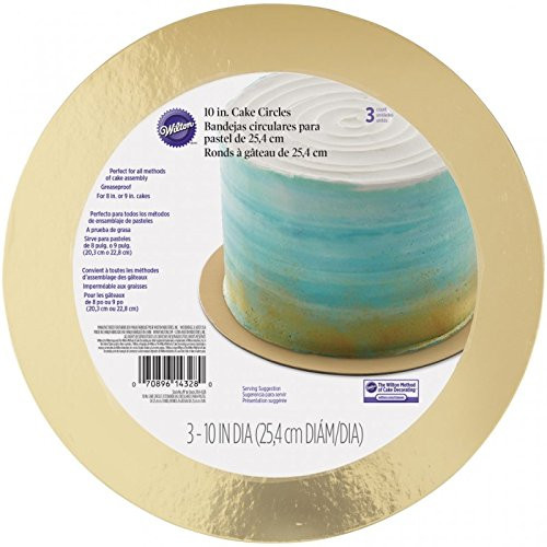 Wilton 2104-4328 10 Inch Gold Cake Board, 3 Count | Amazon (US)