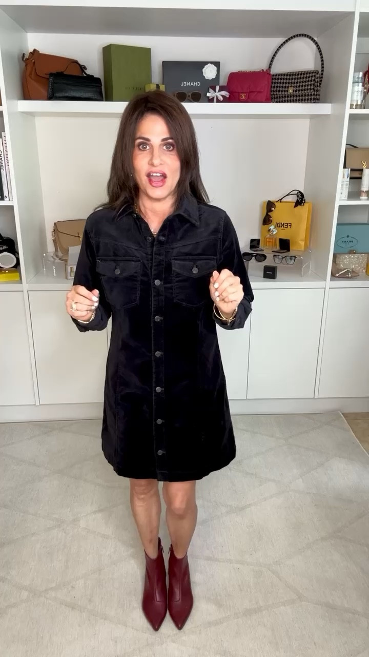 Black corduroy dress, but make it chic! 🖤✨

#LTKOver40 #LTKVideo #LTKStyleTip