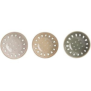 5" Round x 2"H Stoneware Berry Bowl Colander, Set of 3 | Amazon (US)