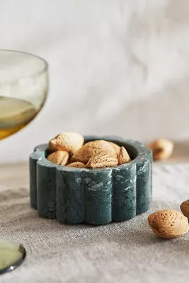 Scalloped Marble Serving Bowl | Anthropologie (US)