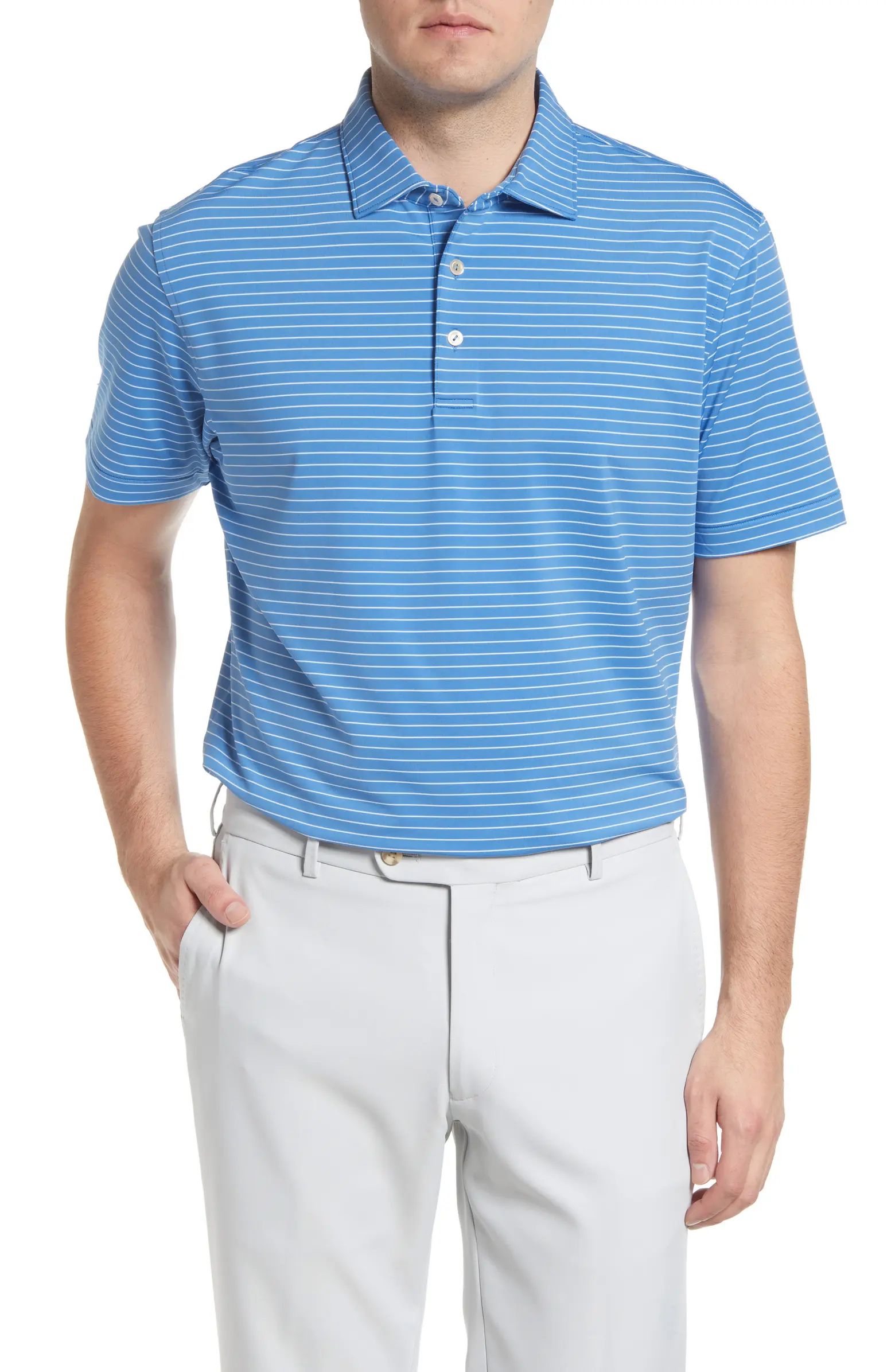 Peter Millar Crafty Stripe Stretch Jersey Polo | Nordstrom | Nordstrom