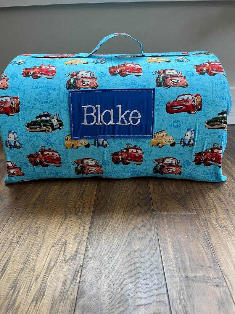 1, 1.5 or 2 inch foam personalized  day care kindergarten nap mat in Cars fabric with double laye... | Etsy (US)
