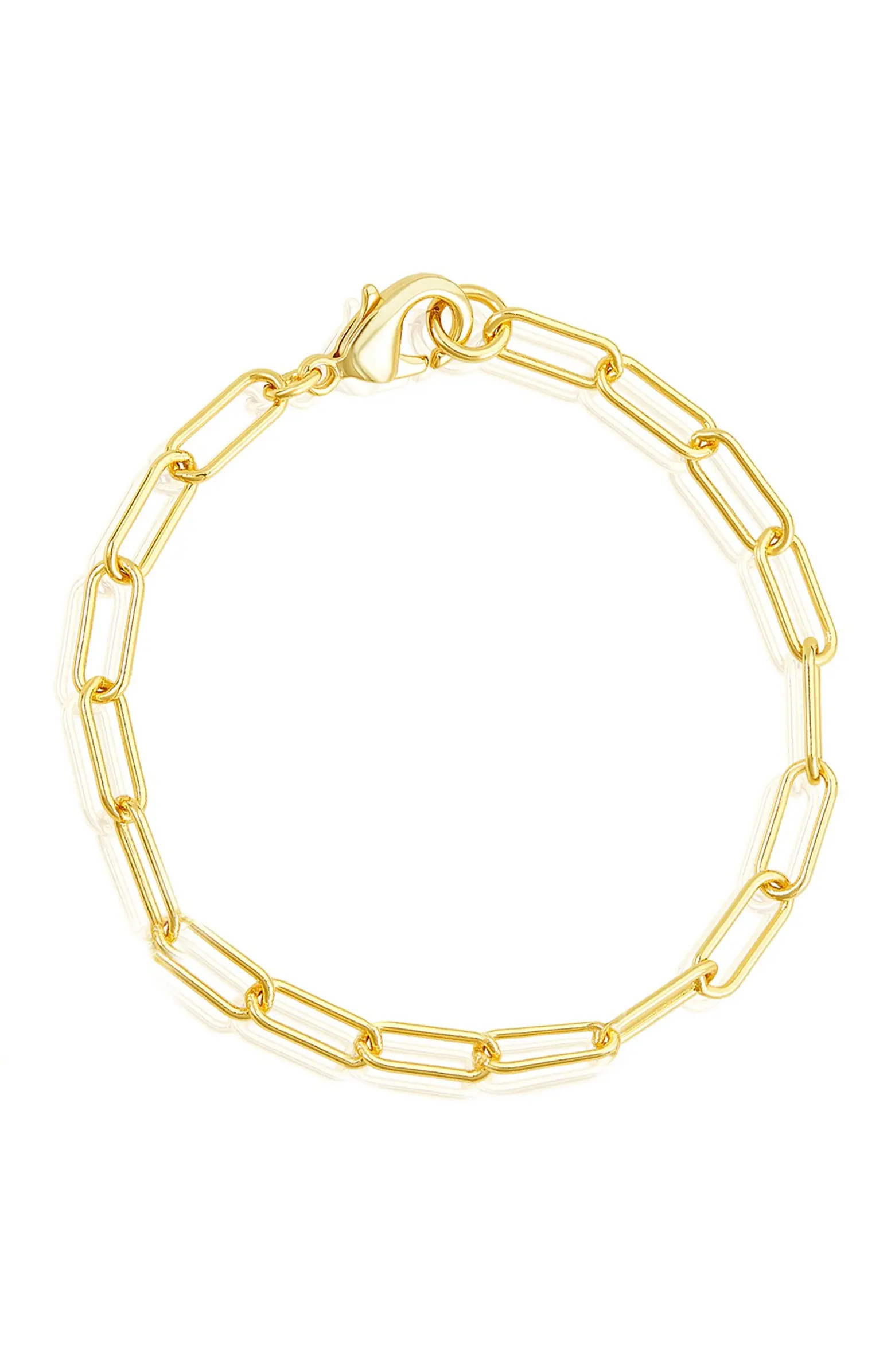 Adornia 14K Yellow Gold Plated Paperclip Link Chain Anklet | Nordstromrack | Nordstrom Rack