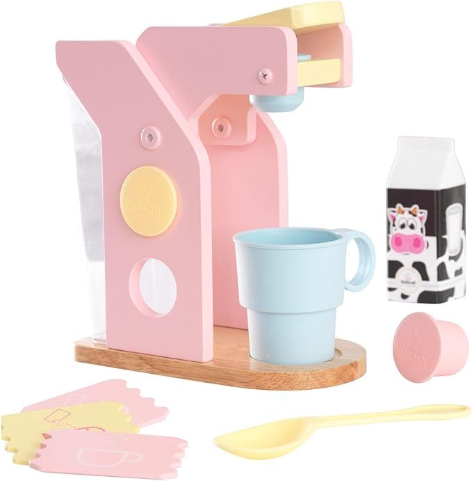KidKraft Children's Pastel Coffee Set - Role Play Toys for The Kitchen, Play Kitchen Accessories | Amazon (US)