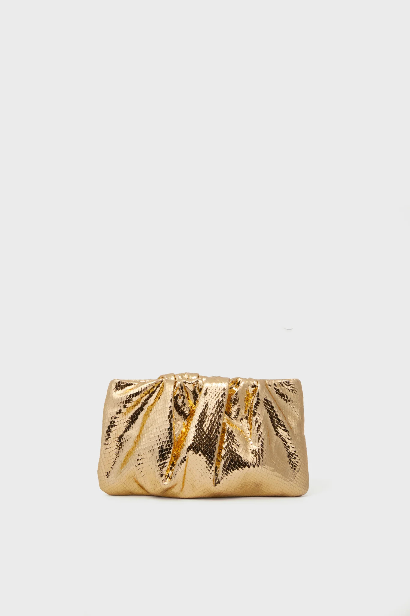 Light Gold Embossed Snake Serena Clutch | Tuckernuck (US)