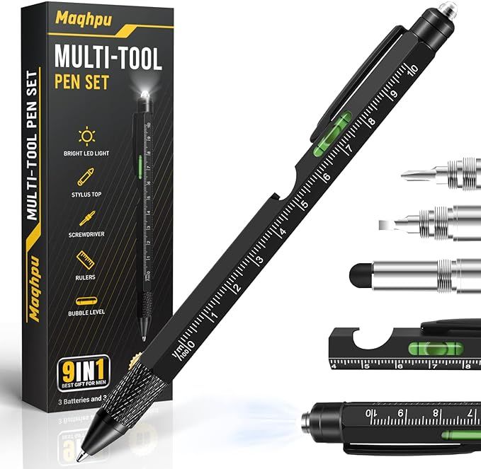Maqhpu Gifts for Men - 9 IN 1 Multi Tool Pen Gadgets for Men, Secret Santa Gifts for Men, Stockin... | Amazon (UK)