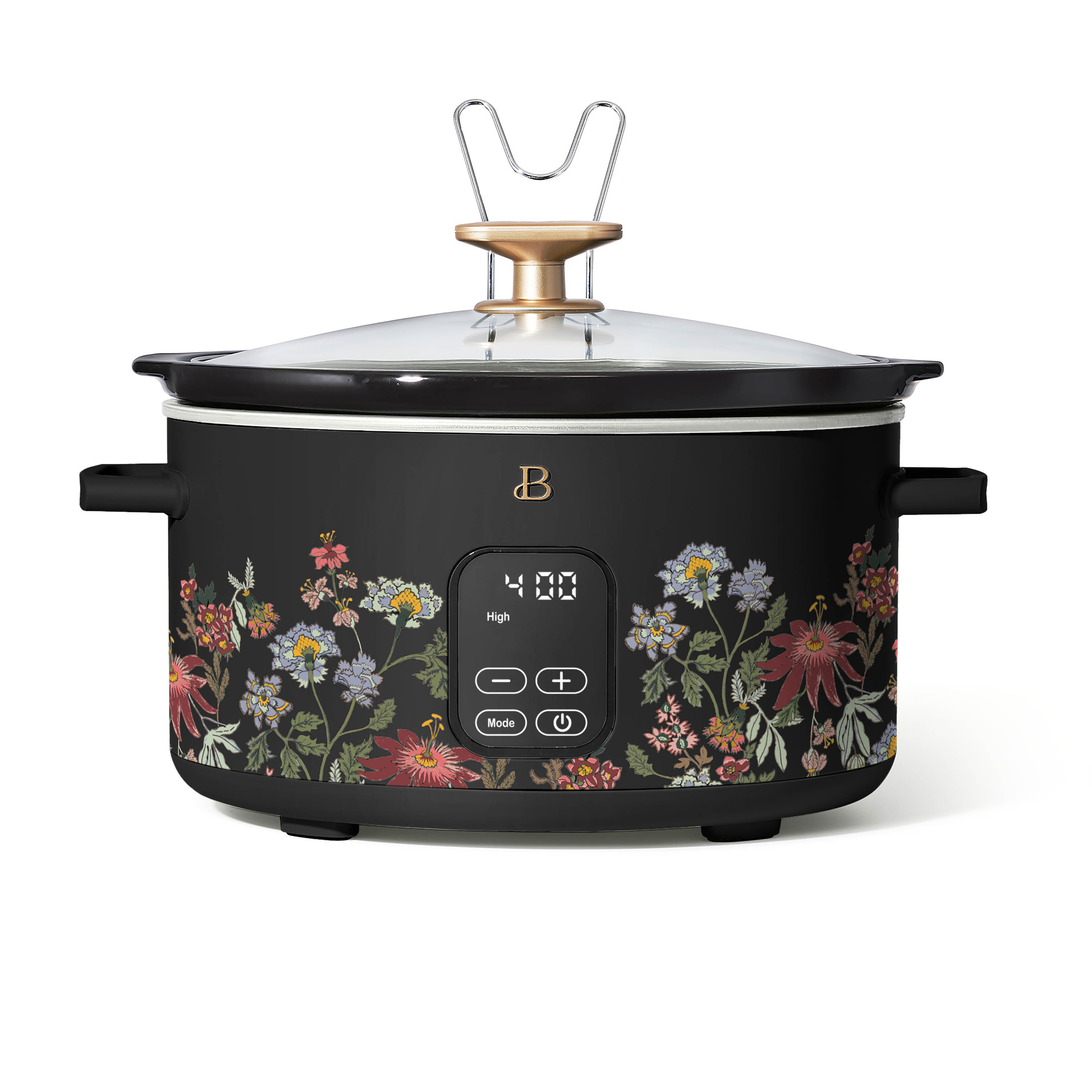 Beautiful 6 Qt Programmable Slow Cooker, Wildflower by Drew Barrymore, Black - Walmart.com | Walmart (US)