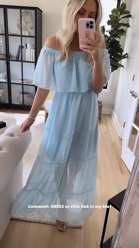 Amazon maxi! 5 colors 
Ok to size up! 

Fully lined in middle to the knees! 

Dress. Maxi. Spring dress. Guest of wedding. 

#LTKstyletip #LTKunder50 #LTKsalealert