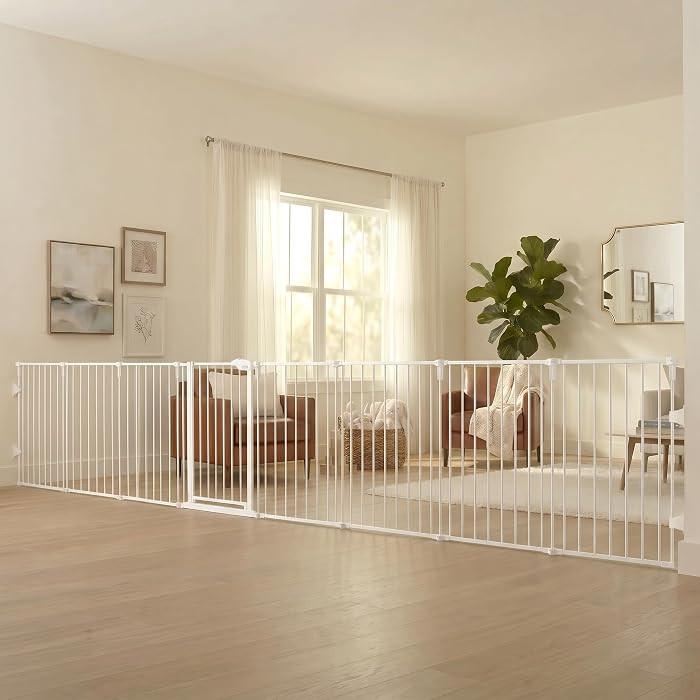 Regalo Safety 192" Super Wide Baby Gate & Play Yard, 2-in-1 Convertible Extra Wide Safety Barrier... | Amazon (US)