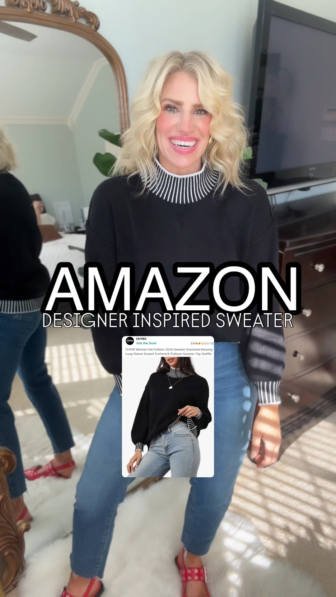 Amazon designer inspired sweater 
This super soft and cozy mock neck sweaters has all the anthro details! It fits tts with great stretch! Comes in several colors and is currently on sale under $40🎉

#LTKStyleTip #LTKWorkwear #LTKFindsUnder50