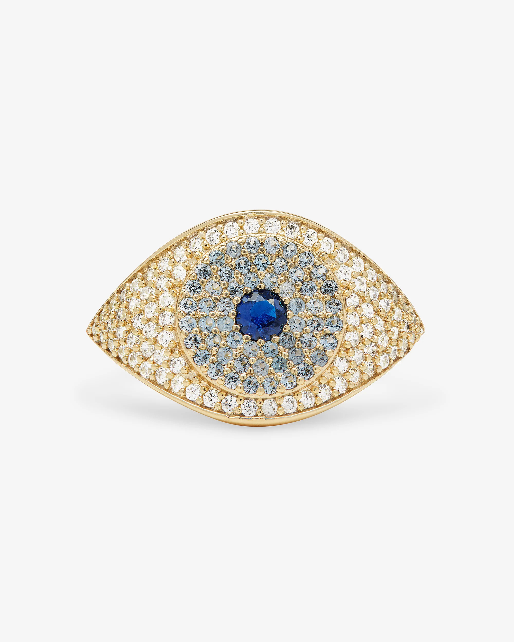 Blue Evil Eye Ring - Gold|White Diamondettes | Melinda Maria Jewelry