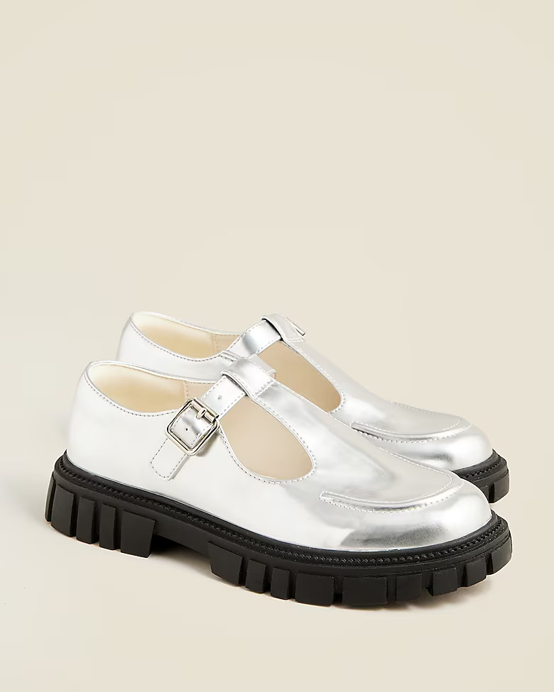 Girls' lug-sole T-strap shoes | J. Crew US