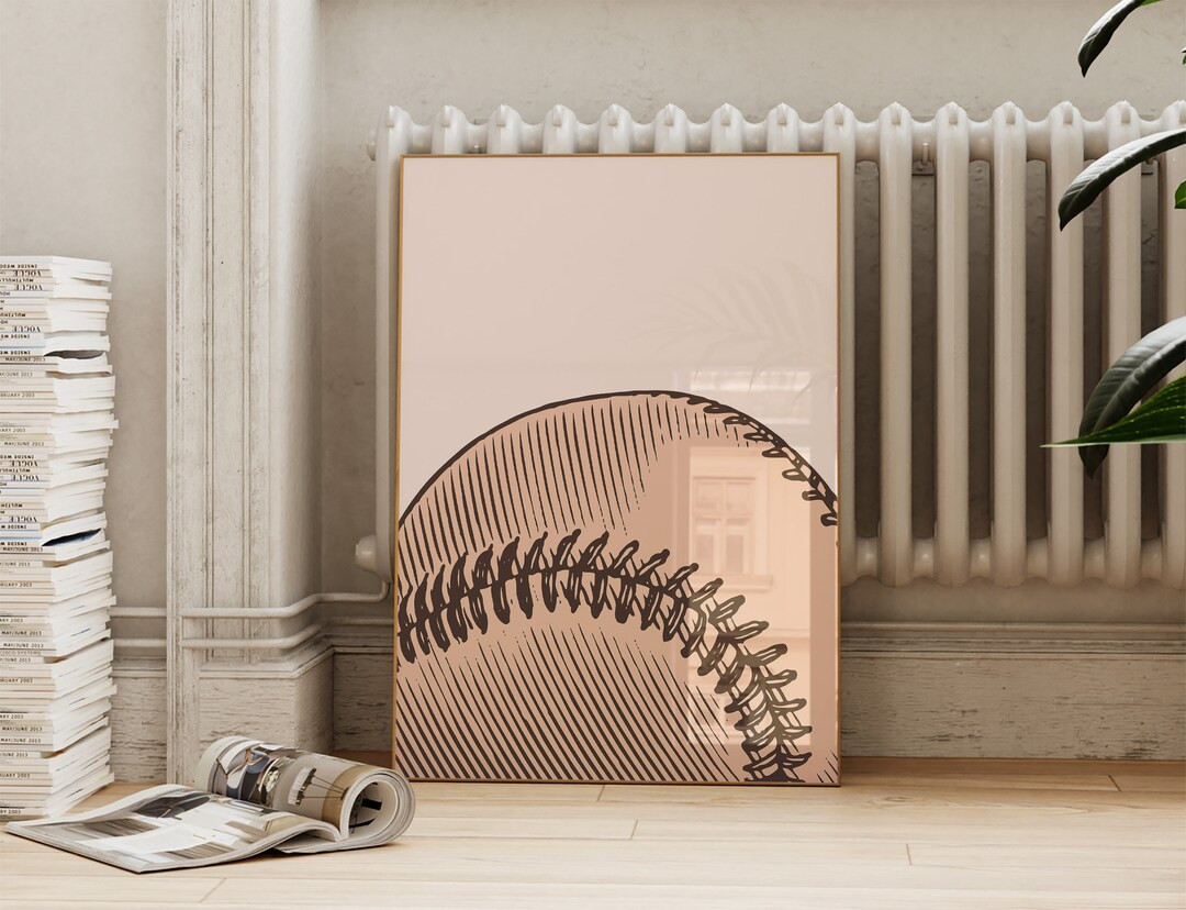 Baseball Print Neutral Baseball Art Vintage Sports Poster Baseball Coach Gift Boys Room Wall Art ... | Etsy (US)