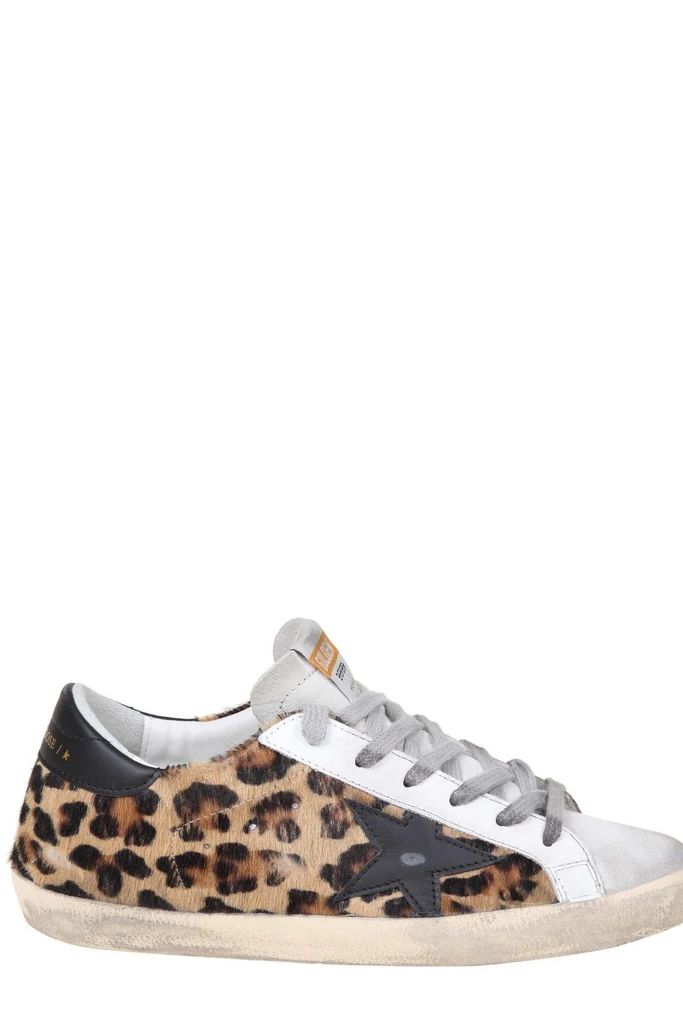 Golden Goose Deluxe Brand Super-Star Leopard Print Sneakers | Cettire Global