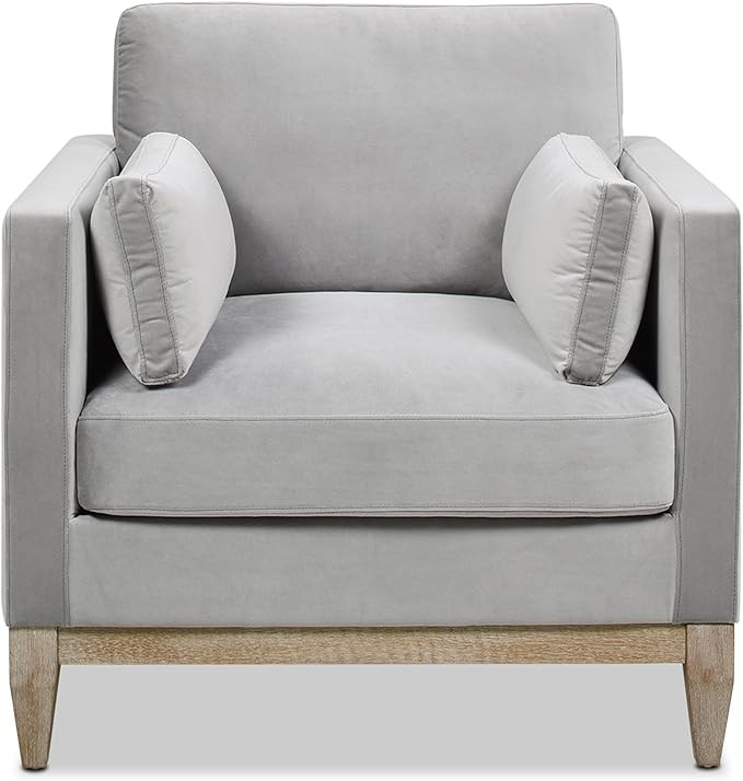 Jennifer Taylor Home Knox 36" Modern Farmhouse Velvet Large Living Room Accent Arm Chair | Amazon (US)