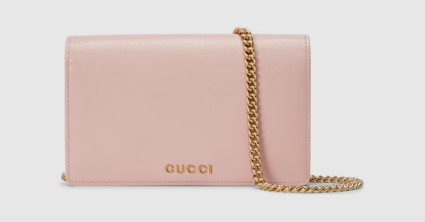 Chain wallet with Gucci script | Gucci (US)
