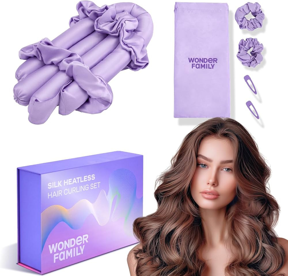 100% Silk Heatless Hair Curler - No Heat Curls Overnight - Heatless Curls - Hair Curlers No Heat ... | Amazon (US)