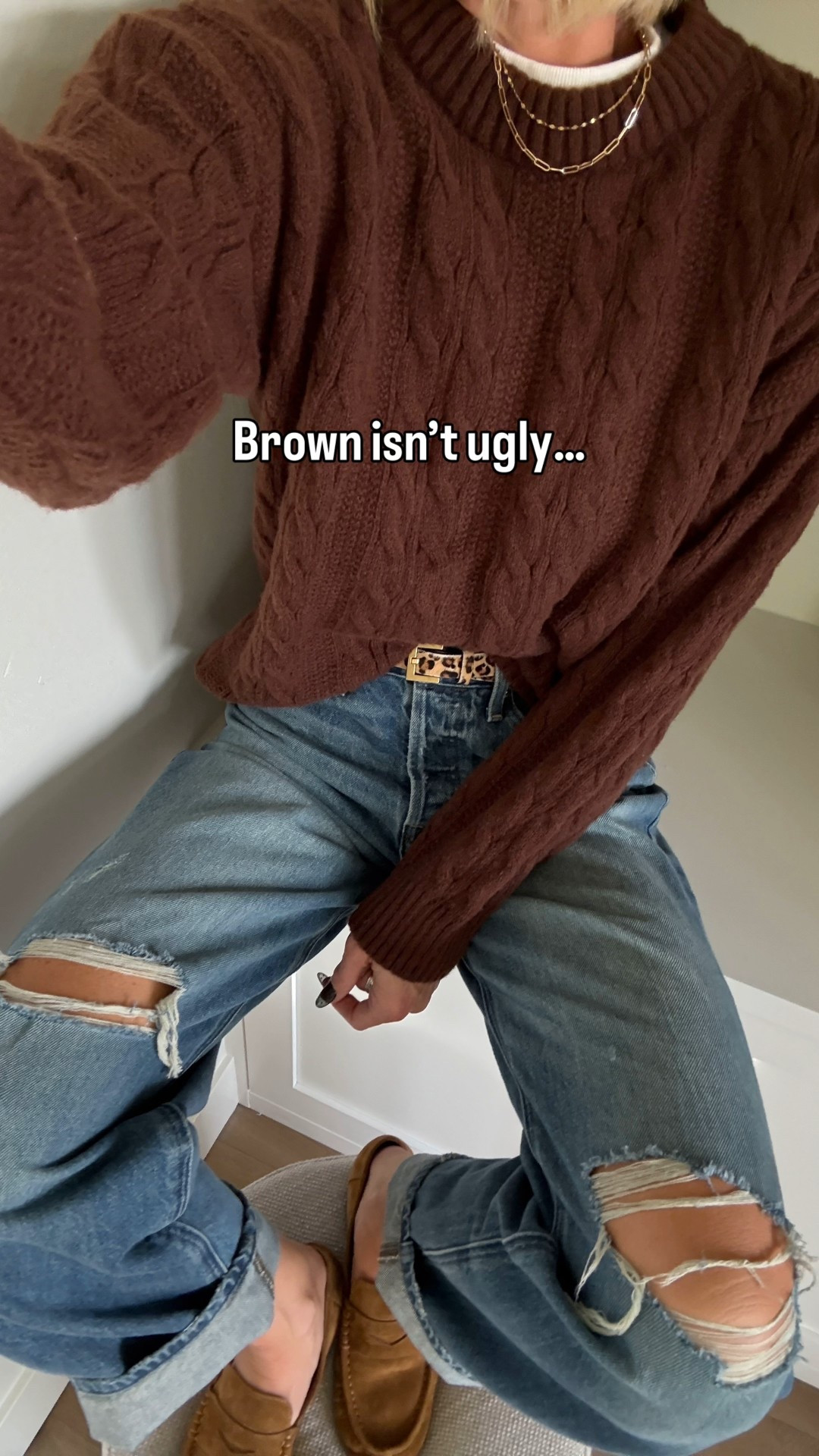 fall’s IT color: brown 🤎🍄‍🟫🐻🍂🌰☕️🍫 loving this color in all the shades: chocolate, espresso, and caramel to name a few— warm and cool tones and big on textures and a mix of fabrics. Think suede bags, knits sweaters, sneakers, ball caps, sweats, puffer vests, loafers, suede jackets, boots, and everything in between!
🤩I think I linked everything, but if you see something I missed, leave a comment here or DM me on Instagram.
Sizing ~
Everything Fits TTS, except I sized up to a large in the mesh long sleeve polkadot top, and sized down in the brown adidas sneakers. The distressed Ana light wash jeans are a baggy fit. I took my true size, but you can size down to wear them higher on your hips.

#LTKFindsUnder50 #LTKOver40 #LTKSeasonal