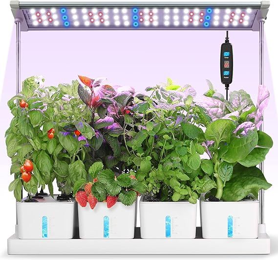 20 Pods Hydroponics Growing System, Herb Garden Kit Indoor Adjustable Height with Automatic Timer... | Amazon (US)
