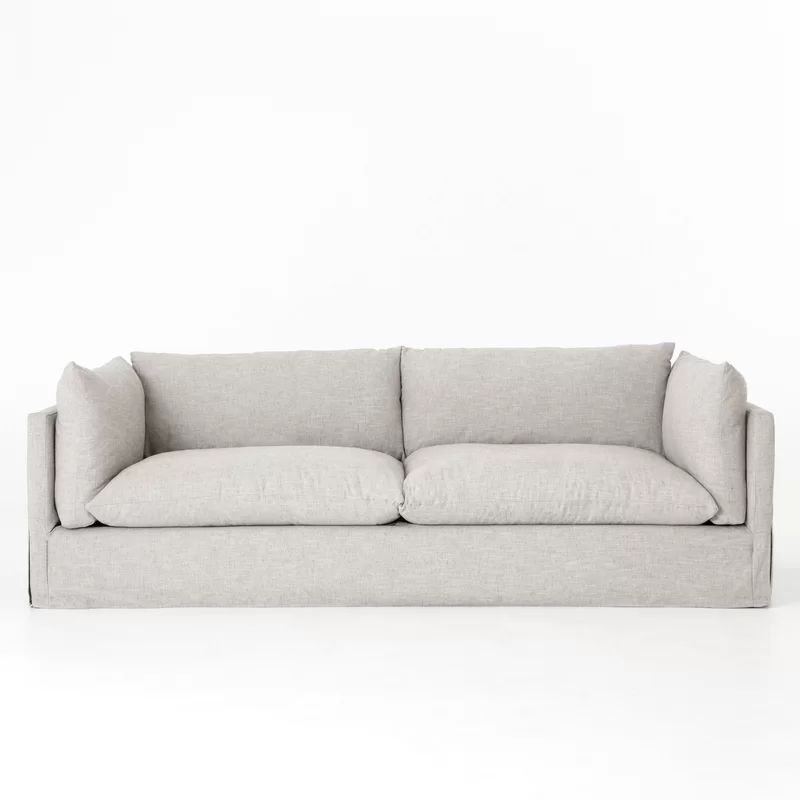 90.5'' Slipcovered Square Arm Sofa | Wayfair North America
