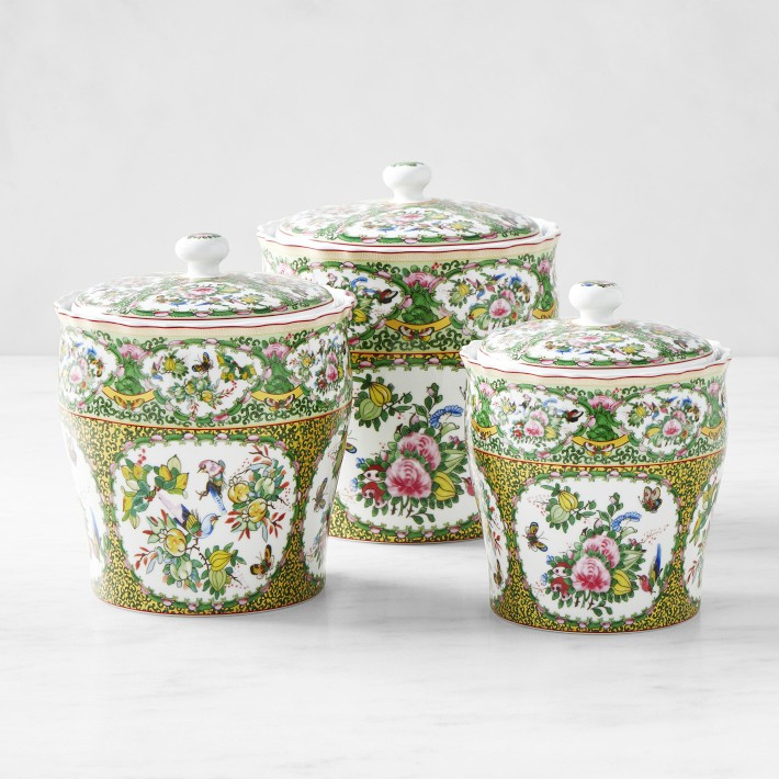 Williams Sonoma Famille Rose Porcelain Canisters | Williams-Sonoma