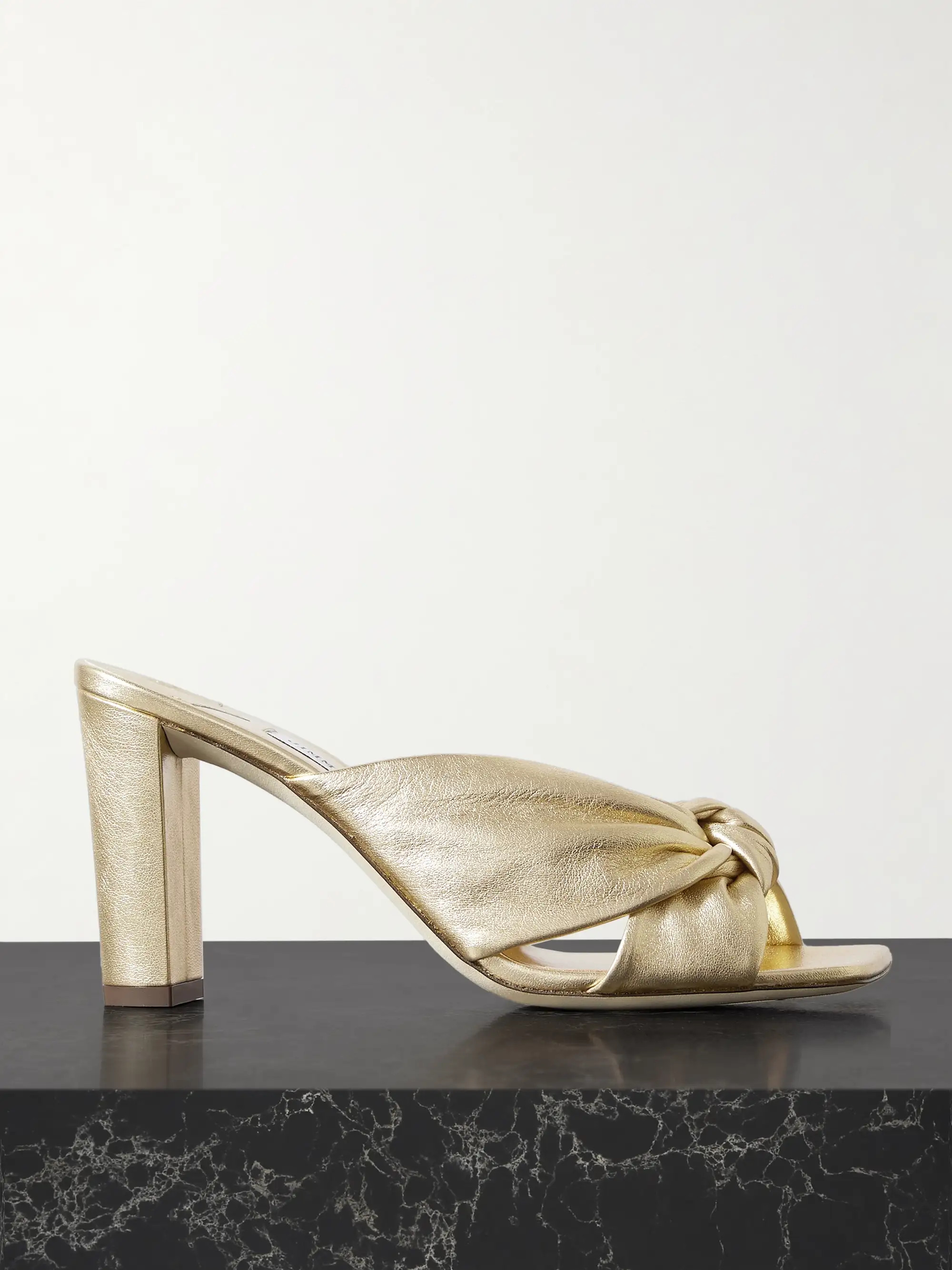 Avenue 85 knotted metallic leather mules | NET-A-PORTER APAC