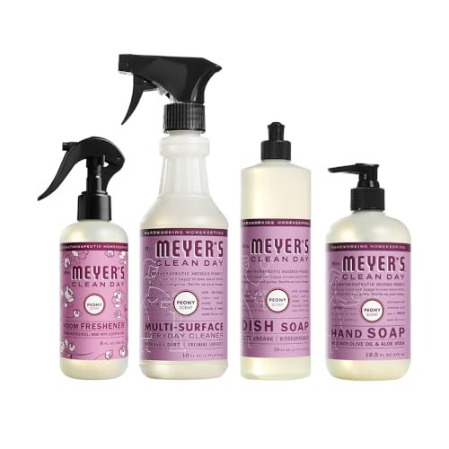 Mrs. MEYER'S Variety, 1 Room Freshener, 8 OZ, 1 Liquid Dish Soap, 16 OZ, 1 Liquid Hand Soap,12.5 OZ, 1 Multi-Surface Cleaner 16 OZ, 1 CT (Peony) | Amazon (US)