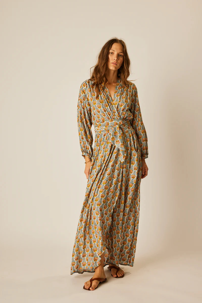 NICO L/S MAXI WITH SASH | Natalie Martin Collection