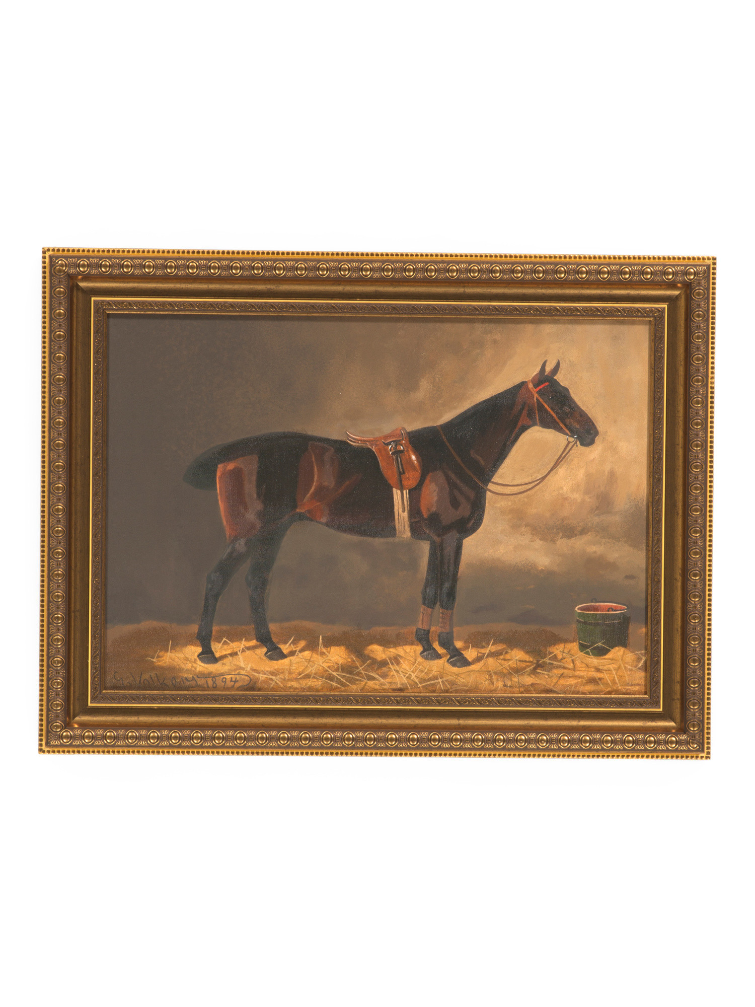 24x18 Horse With Green Bucket Wall Art | Pillows & Decor | Marshalls | Marshalls
