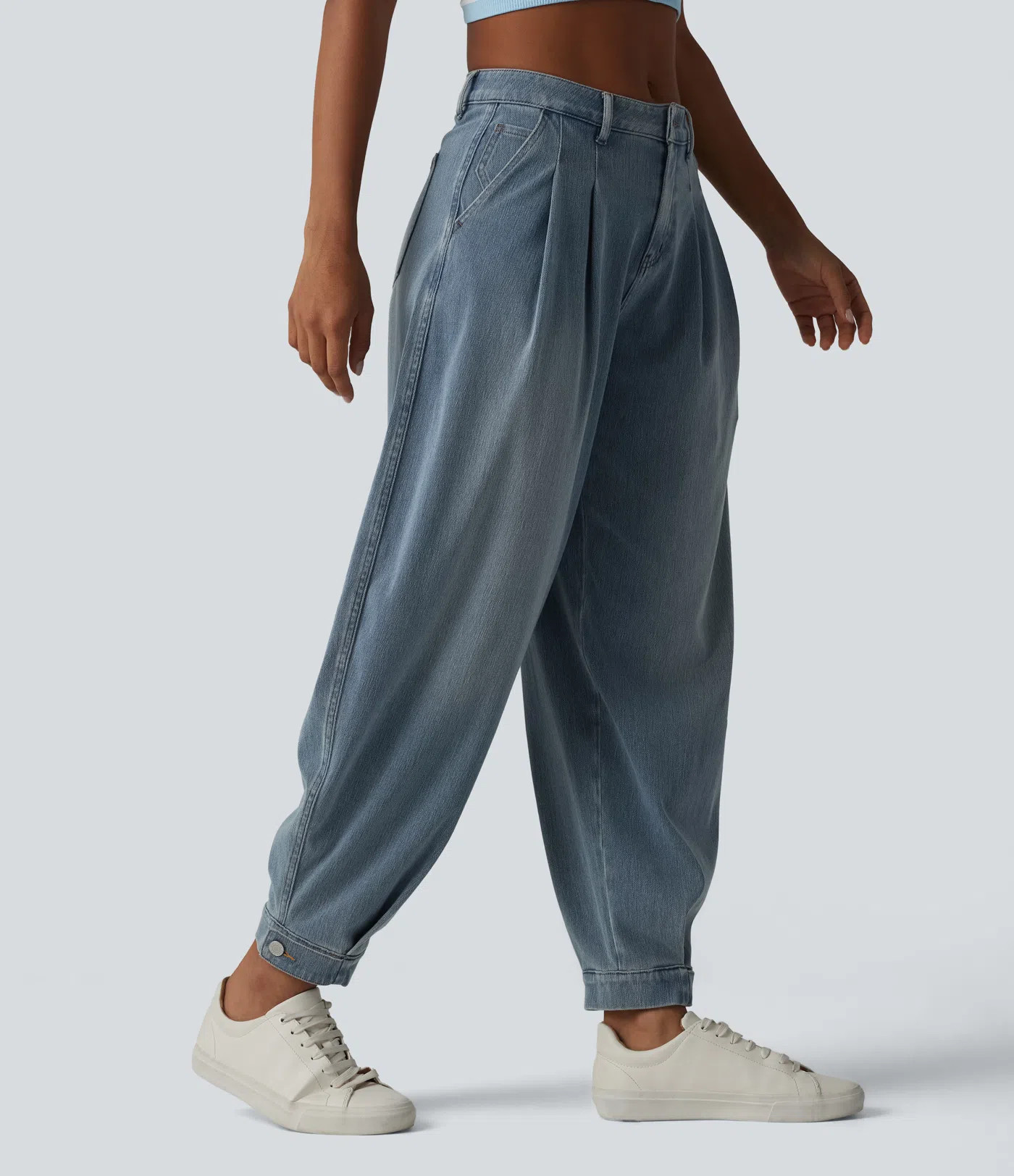 Halara Flex™ Mid Rise Denim Casual Balloon Joggers with Pockets | HALARA