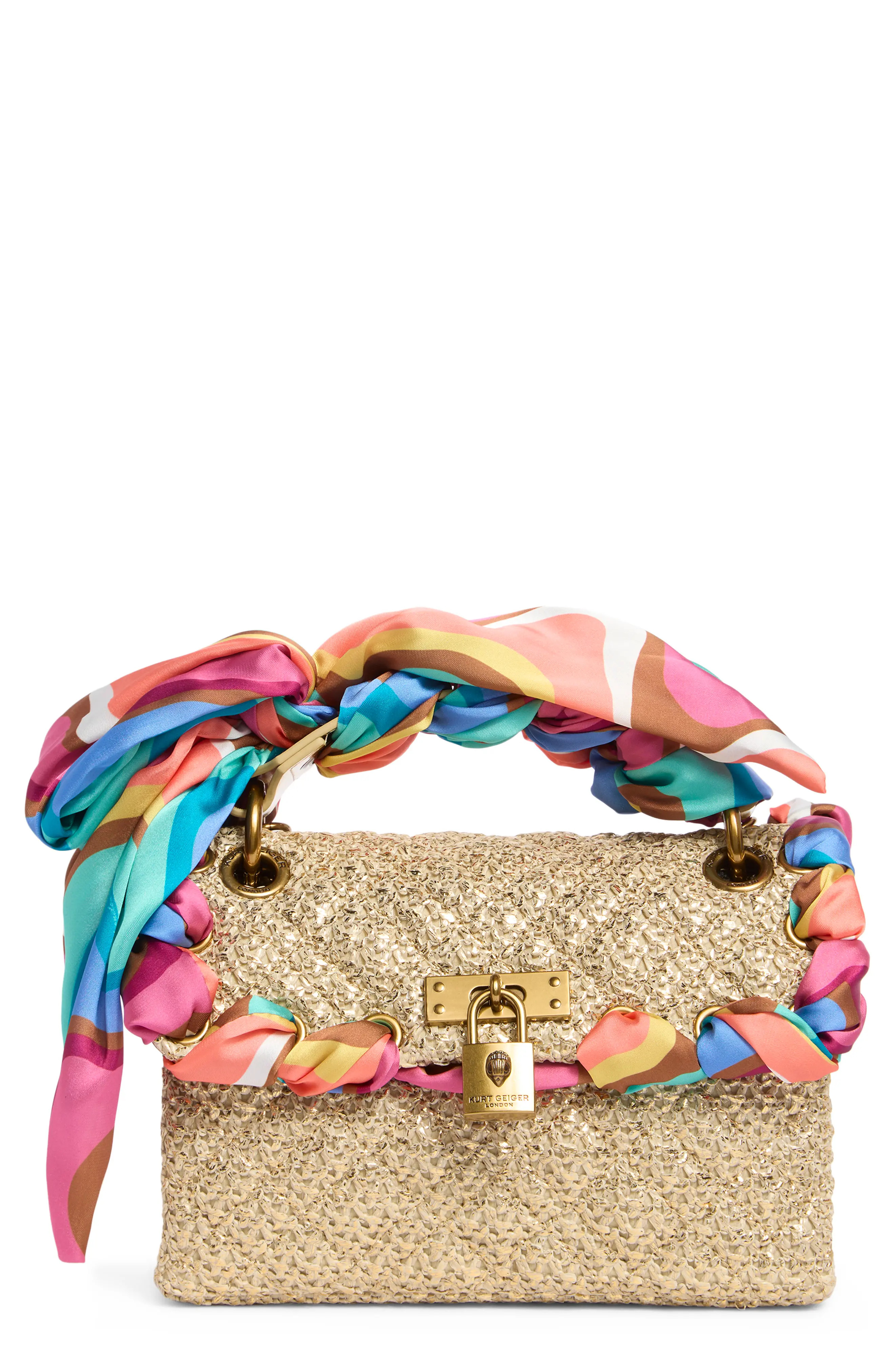 Kurt Geiger London Mini Brixton Scarf Shoulder Bag in Gold at Nordstrom Rack | Nordstrom Rack