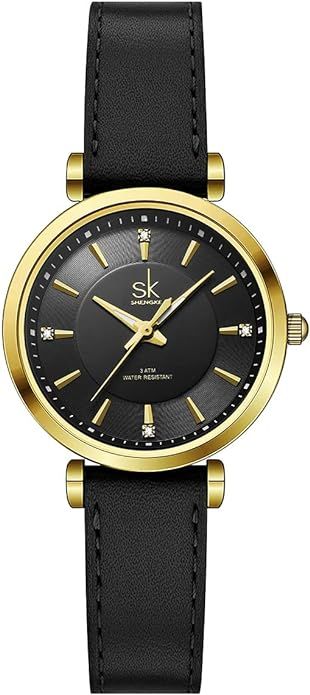 SHENGKE SK Classic Women Watches Fashion Ladies Dress Watch Solid Stainless Steel Band Genuine Le... | Amazon (US)