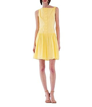 Julia Jordan Drop Waist Cotton Poplin Mini Dress - 2 | Dillard's