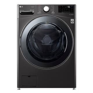 LG Electronics 27 in. 4.5 cu. ft. Black Steel Ultra Large Capacity Electric All-in-One Washer Dry... | The Home Depot