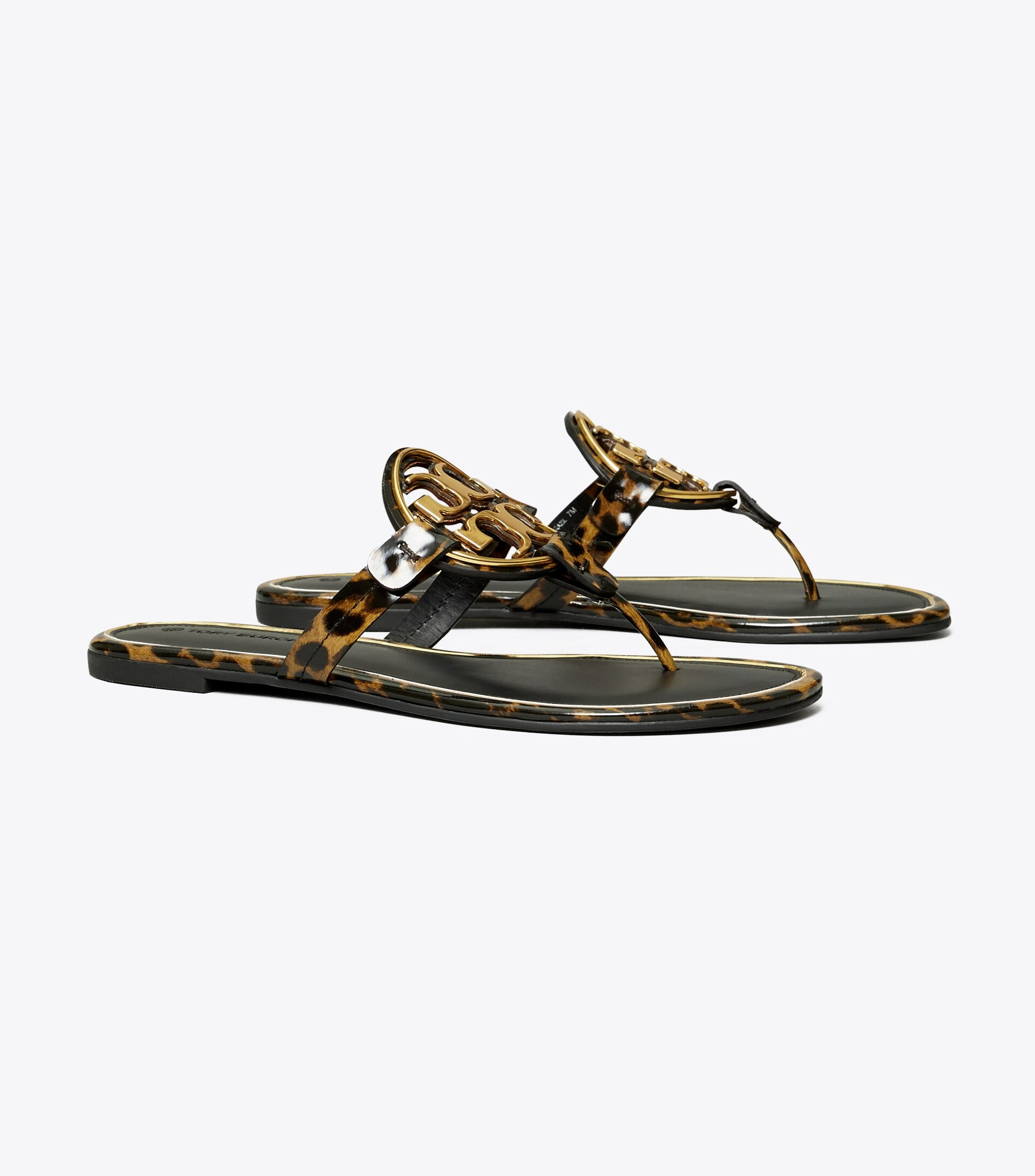Miller Metal-Logo Sandal, Printed Patent Leather | Tory Burch (US)